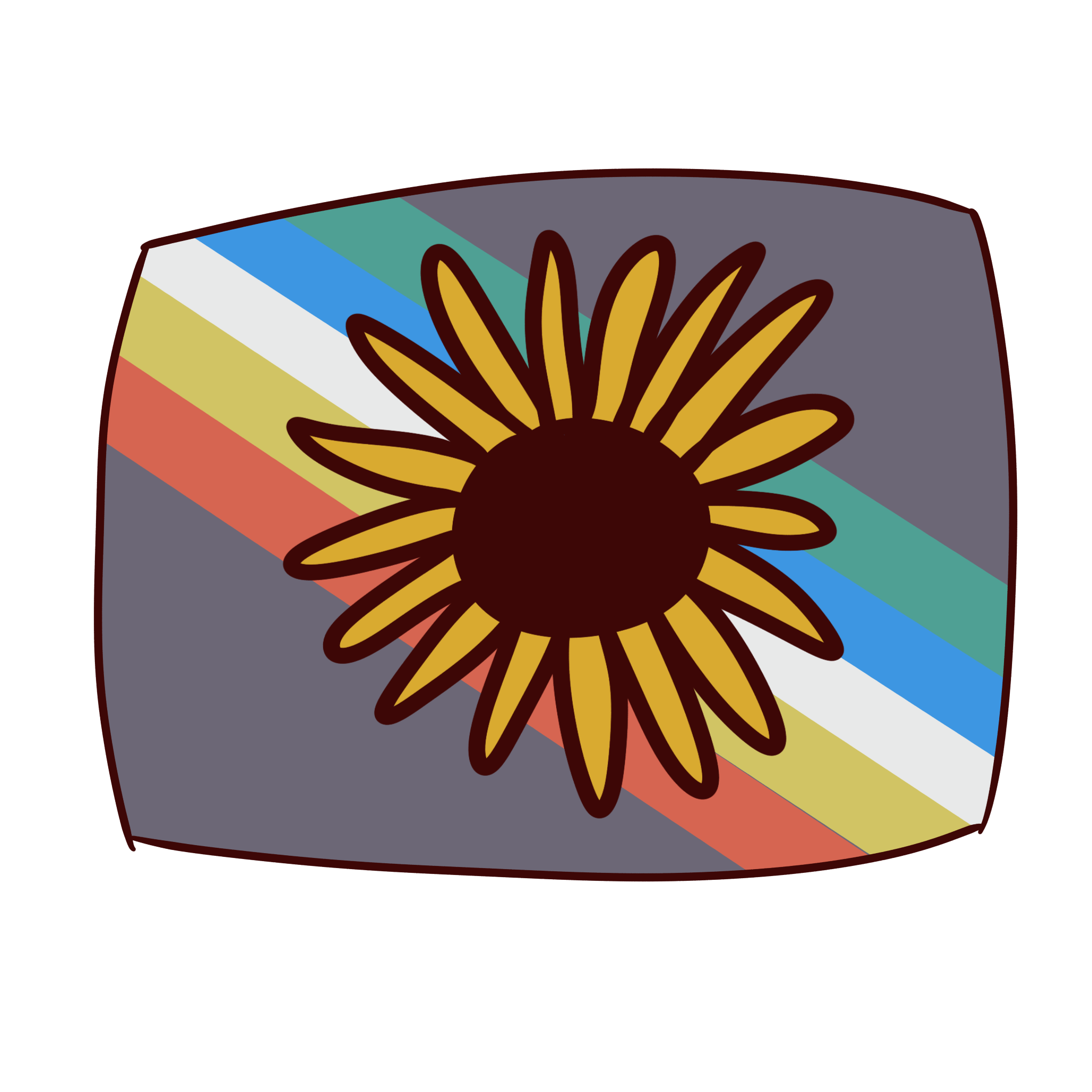 image of disability flag with a sunflower